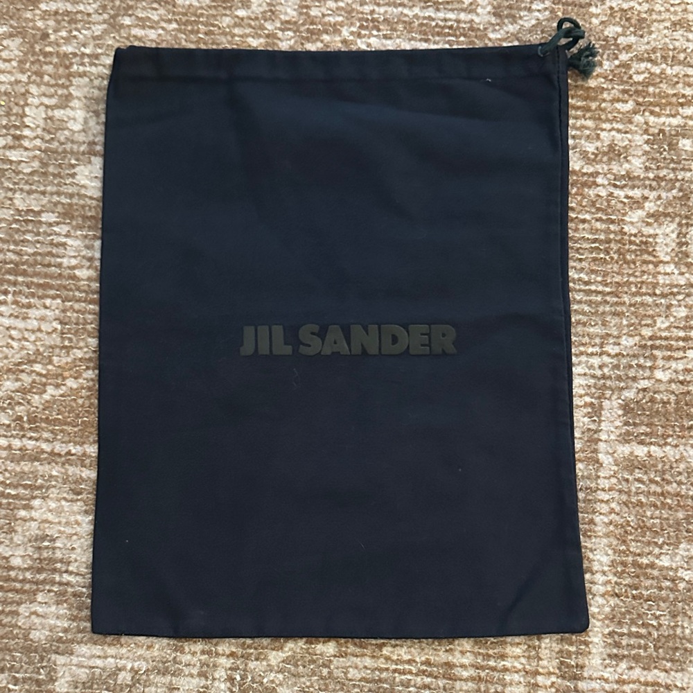 Jil Sander Small Accessories Black Logo Dust Bag Heavy Cotton 10x12